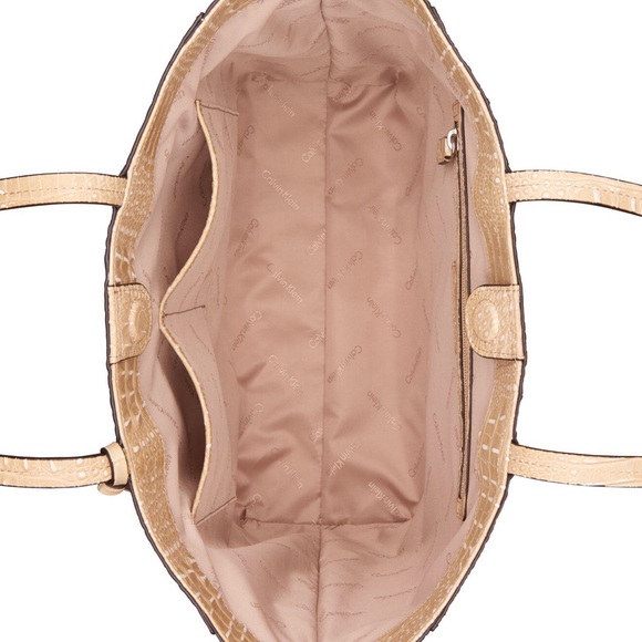 Calvin Klein NorthSouth Croc-Embossed Tote - Picture 3 of 3